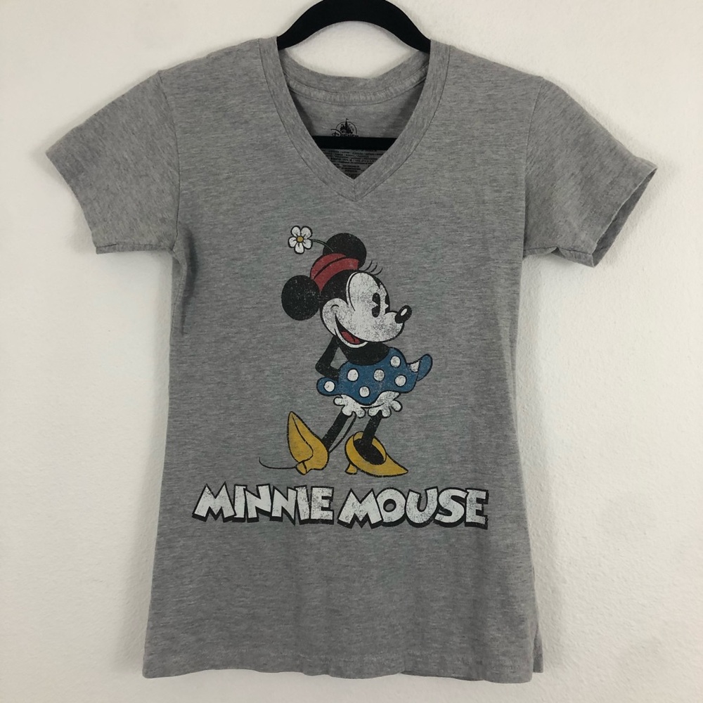 Disney Womens Minnie Mouse Graphic V-Neck - Size XS